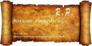 Ruttner Pongrác névjegykártya